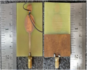 Fabricated Prototype (a) Front View (b) Back view to the proposed antenna