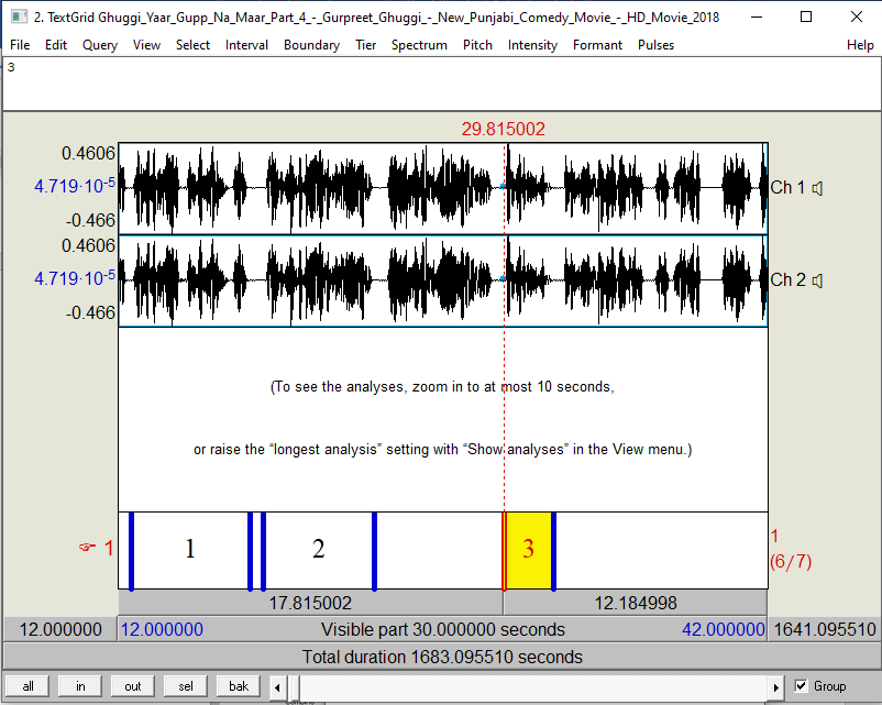 Segmenting movie into clips
